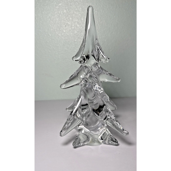 Vtg 1976 Sigma The Tastesetter Towle Co. 24% Lead Crystal Glass Christmas Tree - Picture 1 of 4